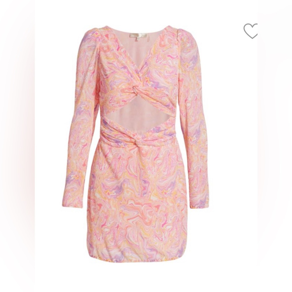 🩷LOVESHACKFANCY
Nanita Marble Cut Out Minidress Pink